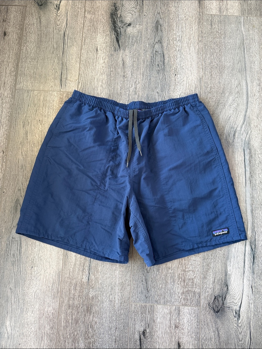 Patagonia Navy Swim Board Shorts with Drawstring